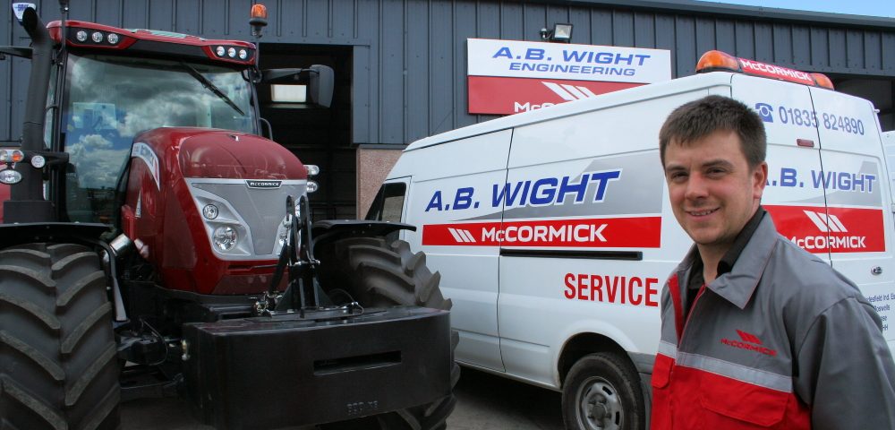 Show Andrew Wight of AB Wight Engineering with a McCormick tractor