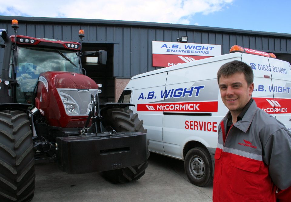 Show Andrew Wight of AB Wight Engineering with a McCormick tractor