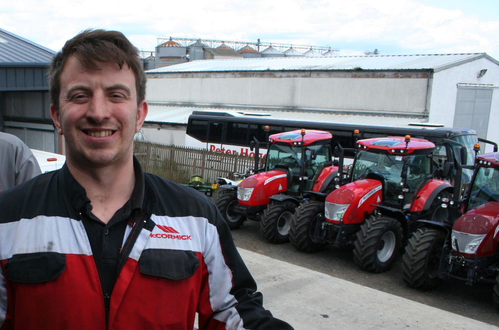 Show Garry Wight of AB Wight Engineering with McCormick tractors in stock